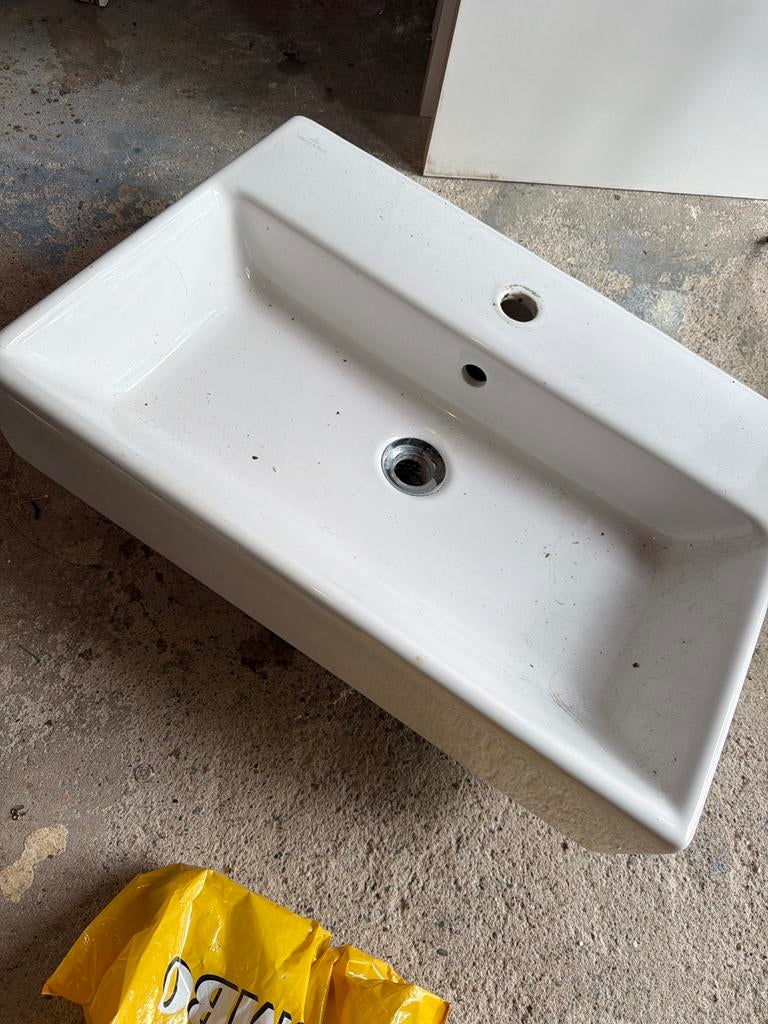 Wastafel Villeroy & Boch wit keramiek 60x41, Ophalen of Verzenden, Gebruikt