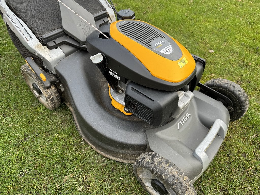 Grasmaaier Stiga Twinclip 55 SVH, perfecte staat, Ophalen, Cirkelmaaier, Gebruikt, Stiga