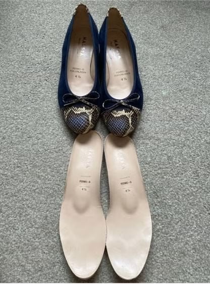 Hassia ballerina's schoenen mt. 37,5, Hassia, Blauw, Zo goed als nieuw, Ballerina's