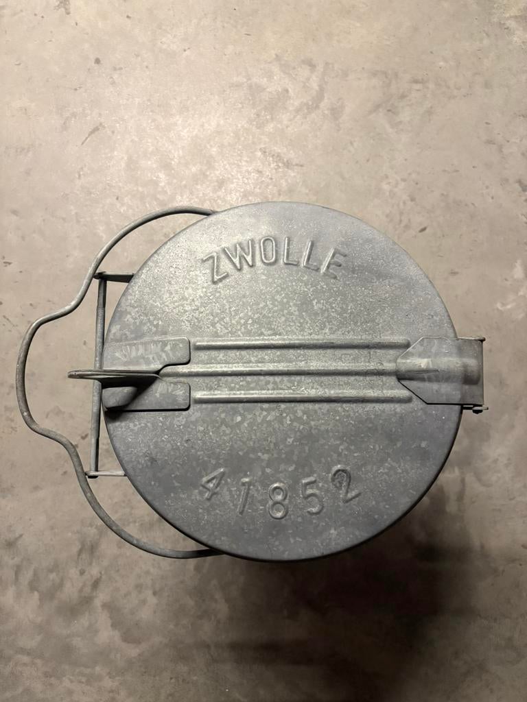 Vintage zinken afvalemmer Zwolle, Ophalen of Verzenden, Kunststof