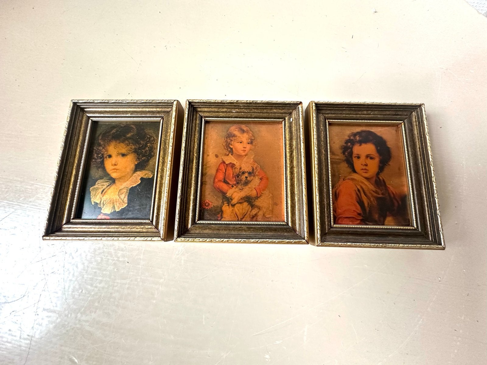 3 oude kinderprentjes, Ophalen of Verzenden, Print, Prent, Ingelijst