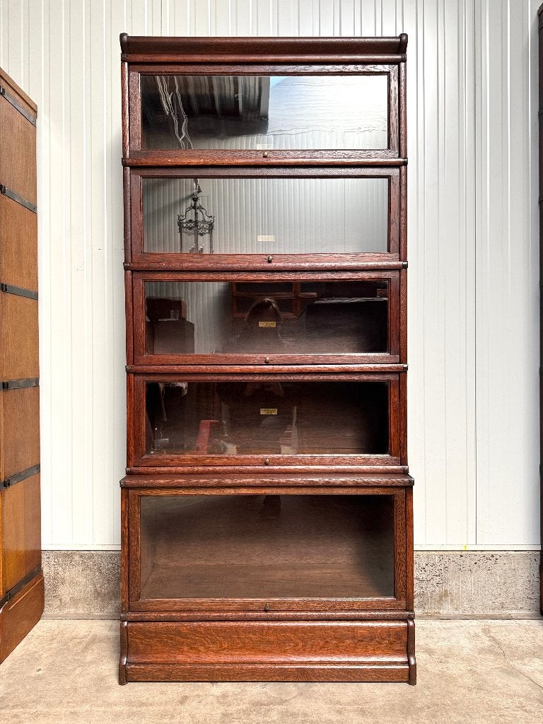 originele Globe Wernicke antieke BOEKENKAST VITRINEKAST 1900, Huis en Inrichting, Eikenhout, Met deur(en), Zo goed als nieuw, 150 tot 200 cm