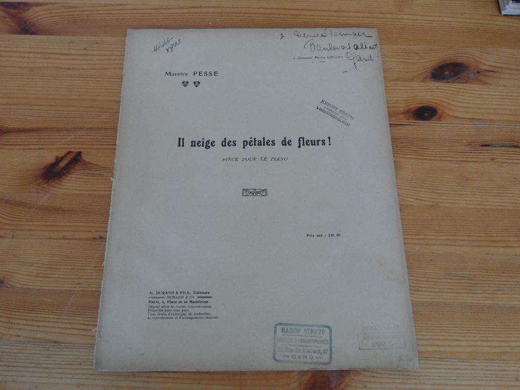 Maurice pesse - il neige des petales de fleurs, Gebruikt, Ophalen of Verzenden, Artiest of Componist, Piano