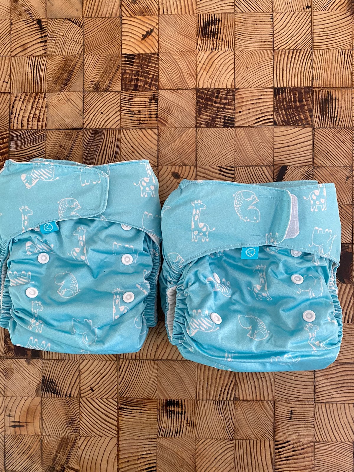 2x Kruidvat all in one wasbare luiers blauw dieren €5, Ophalen of Verzenden, Zo goed als nieuw