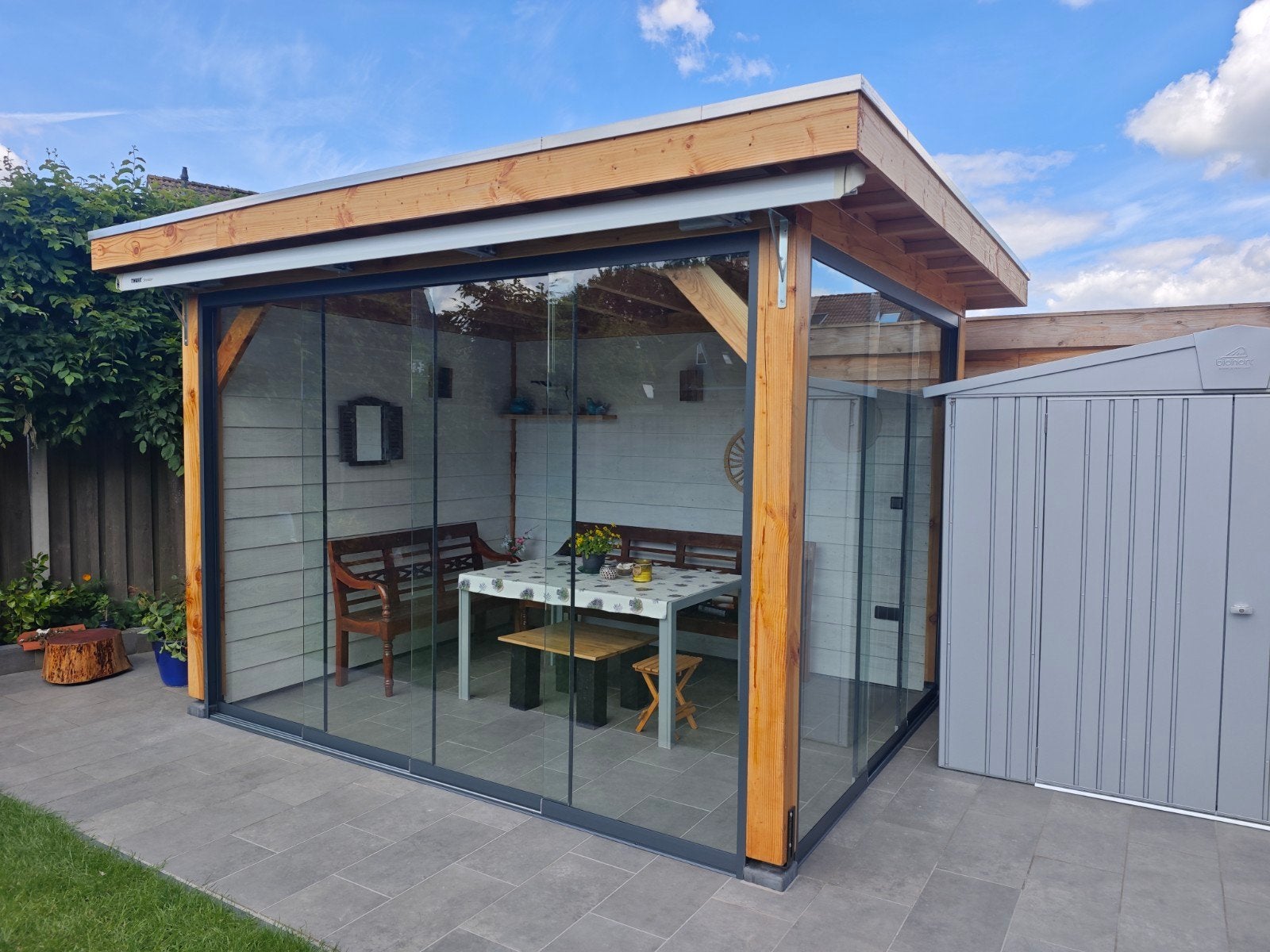 glazen schuifwanden inclusief montage!, Tuin en Terras, Overkappingen, Ophalen of Verzenden, Nieuw, Veranda