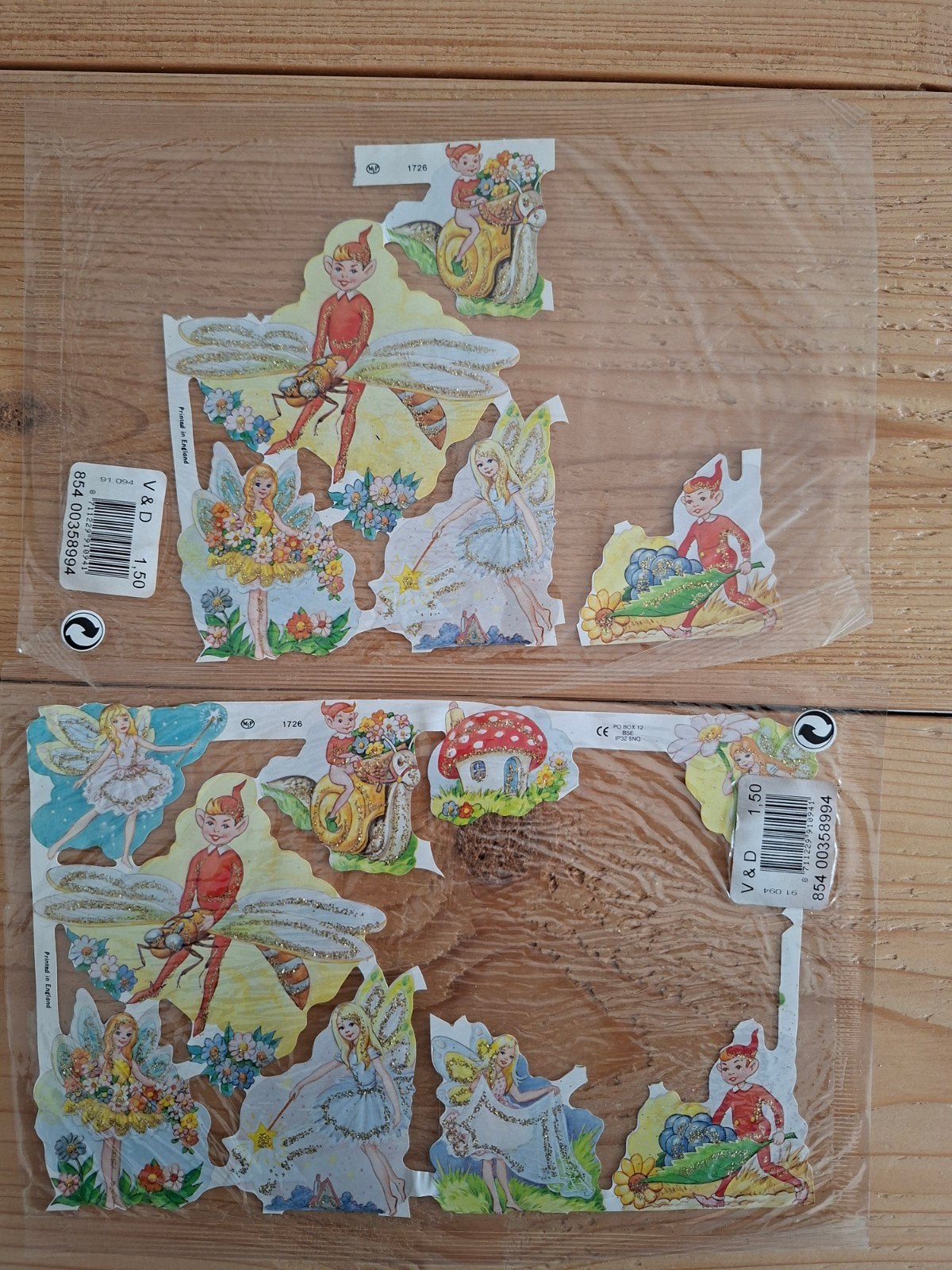 Vintage MLP Poëzieplaatjes Feeën&Elfjes - Mamelok Press 1726, Ophalen of Verzenden