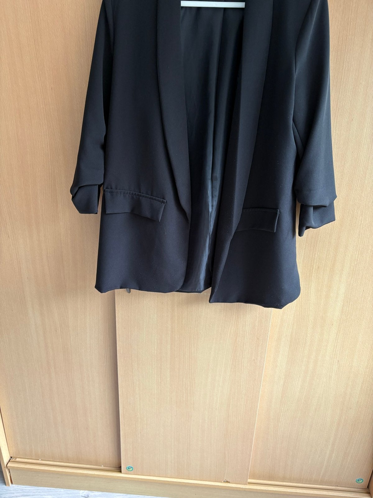 Zwart colbertje met driekwart mouw - Savinni Italy, Kleding | Dames, Zwart, Maat 42/44 (L), Ophalen of Verzenden, Zo goed als nieuw