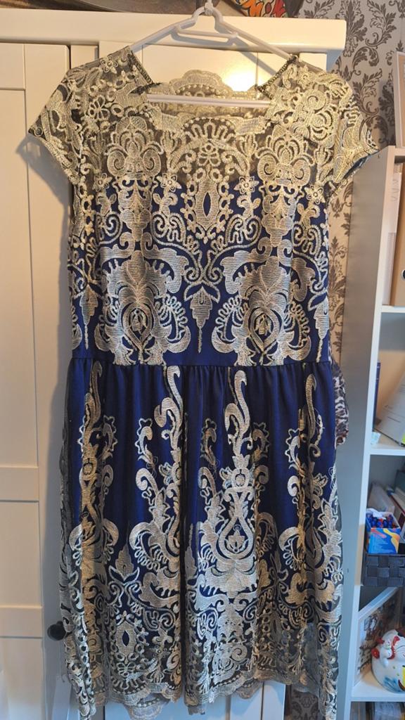 Nieuwe Koningsblauwe Feestjurk / Galajurk - Maat 38/40, Maat 38/40 (M), Galajurk, Blauw, Nieuw