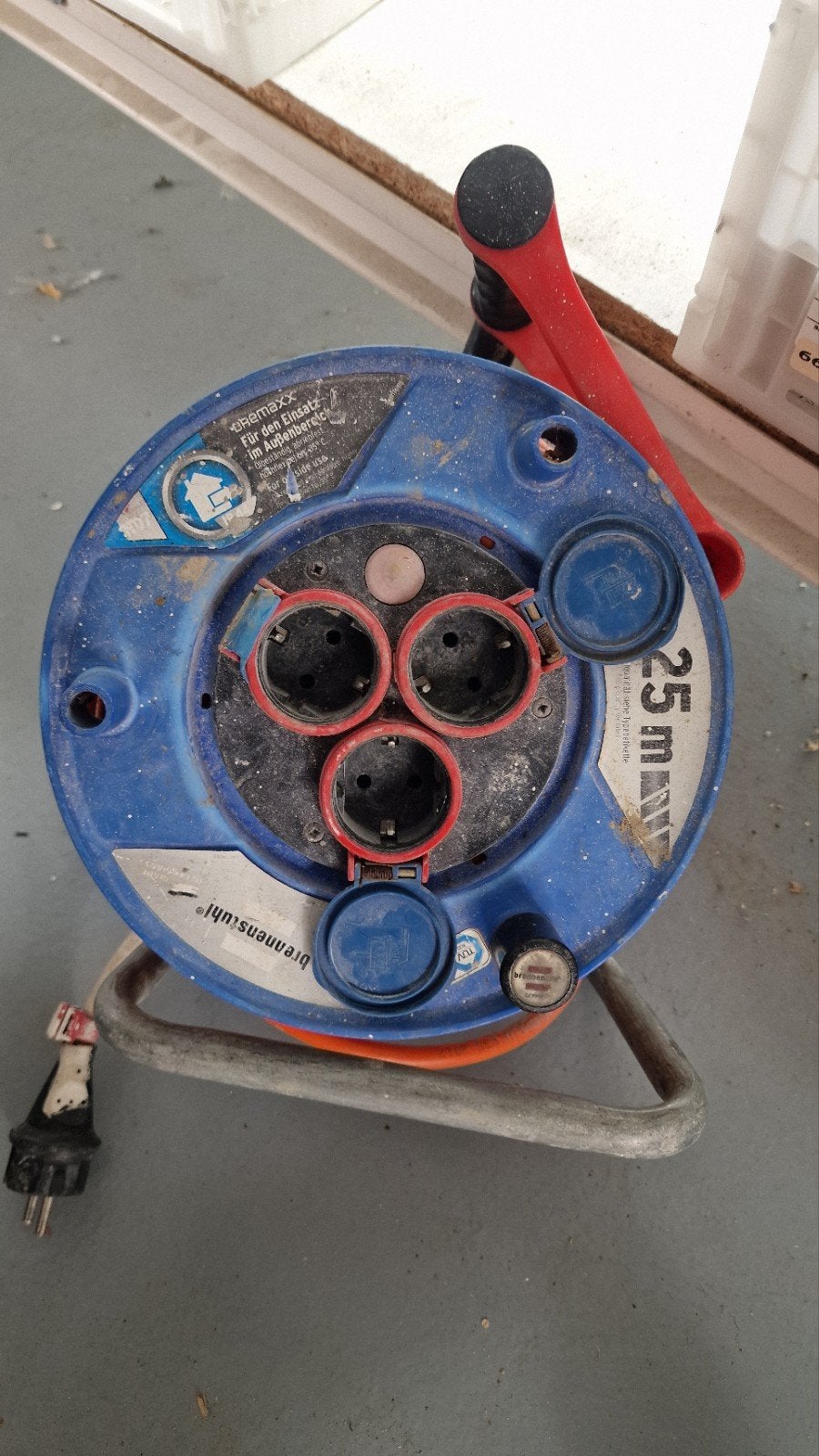 Brennenstuhl kabelhaspel 25m - Oranje/Blauw, Ophalen, Gebruikt, Brennenstuhl, Kabelhaspel