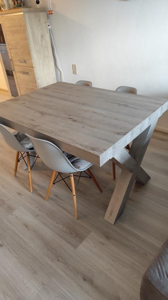 Set van tafel, tv meubel en salontafel, Ophalen, Gebruikt, 100 tot 150 cm, Modern, Industrieel