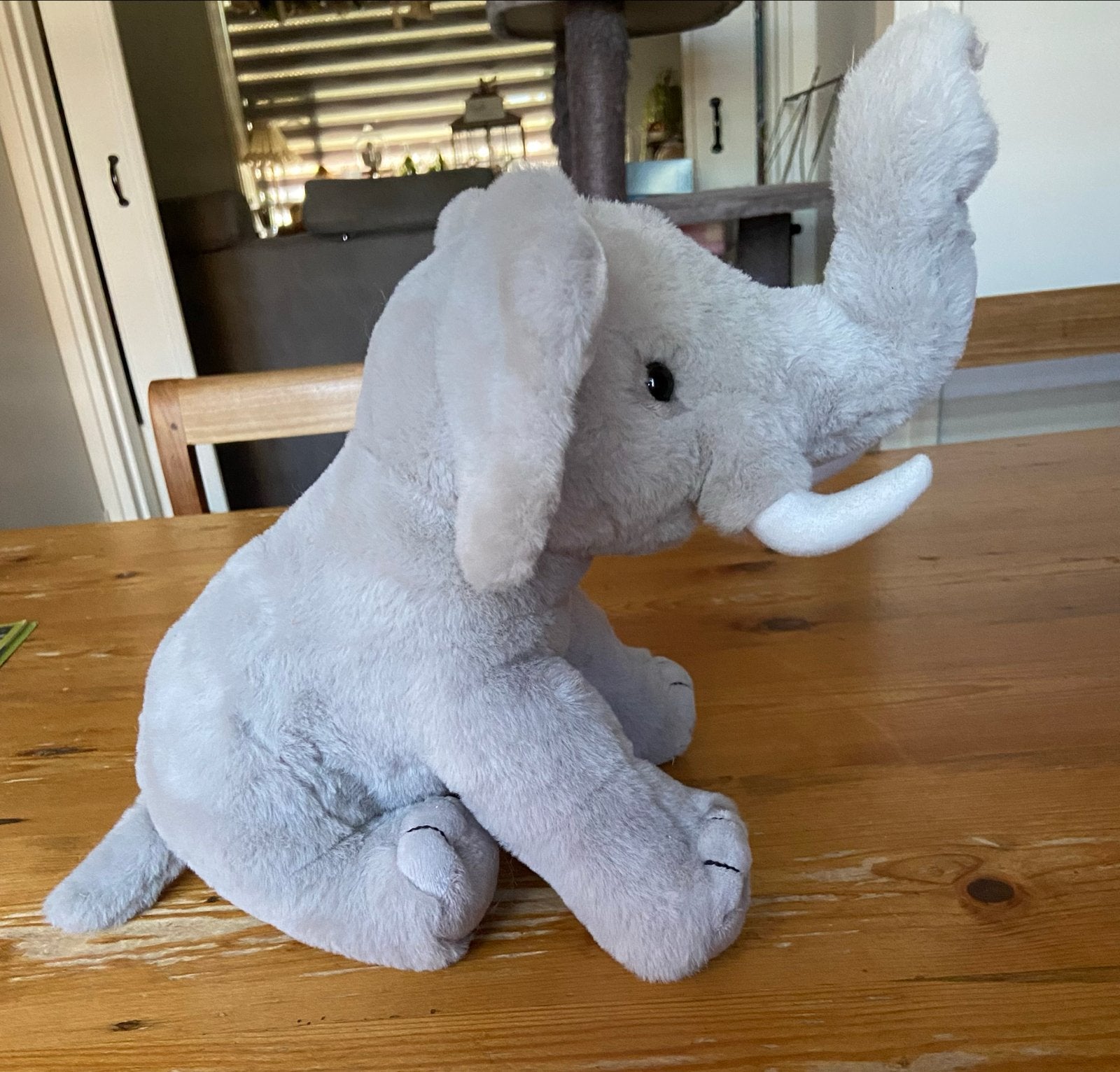 Grijze Olifant Knuffel - Zo goed als nieuw, Grijs, Ophalen of Verzenden, Zo goed als nieuw, Middelgroot (20 tot 80 cm)