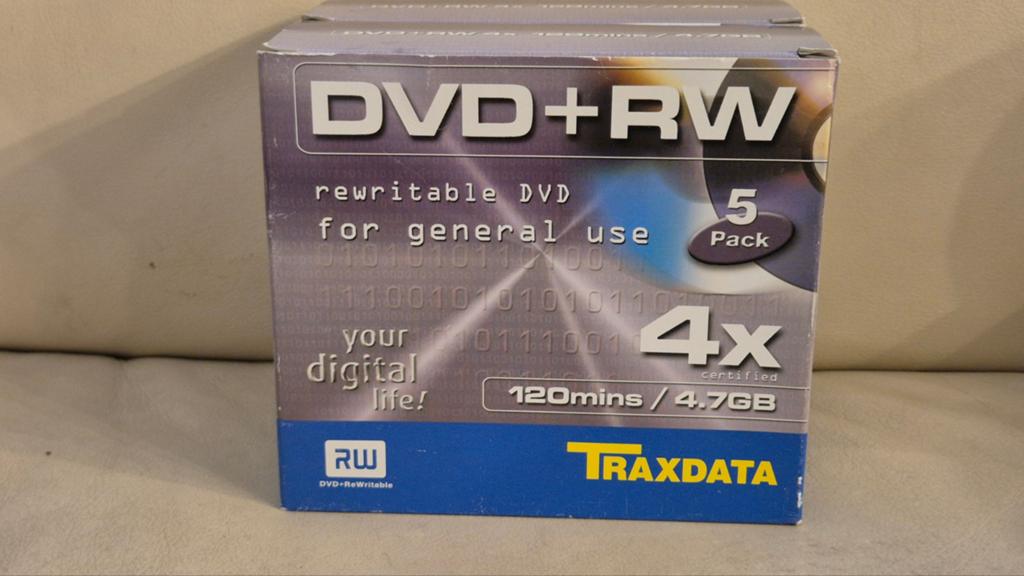 Traxdata DVD+RW 4x 120min/4.7GB (5 stuks), Herschrijfbaar, Nieuw, Ophalen of Verzenden, Traxdata