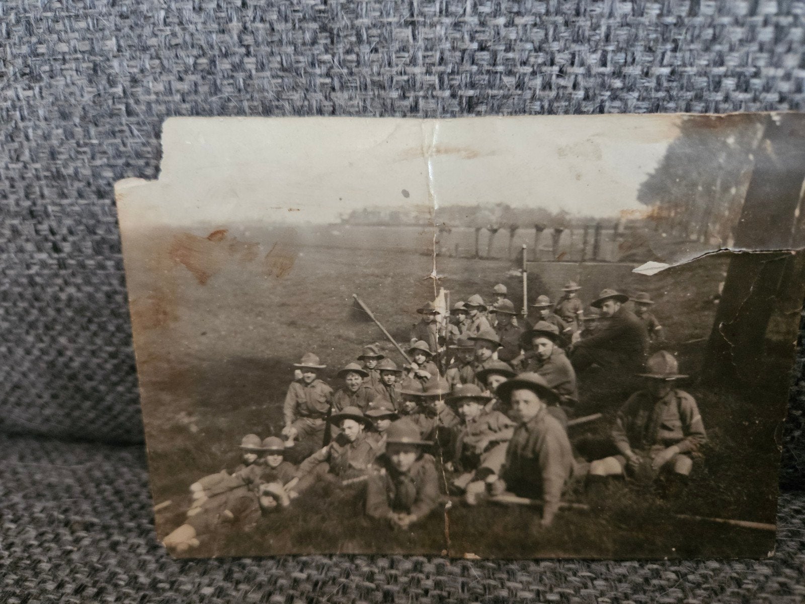 Vintage foto van een groep padvinders, Verzenden, Gebruikt, Overige typen