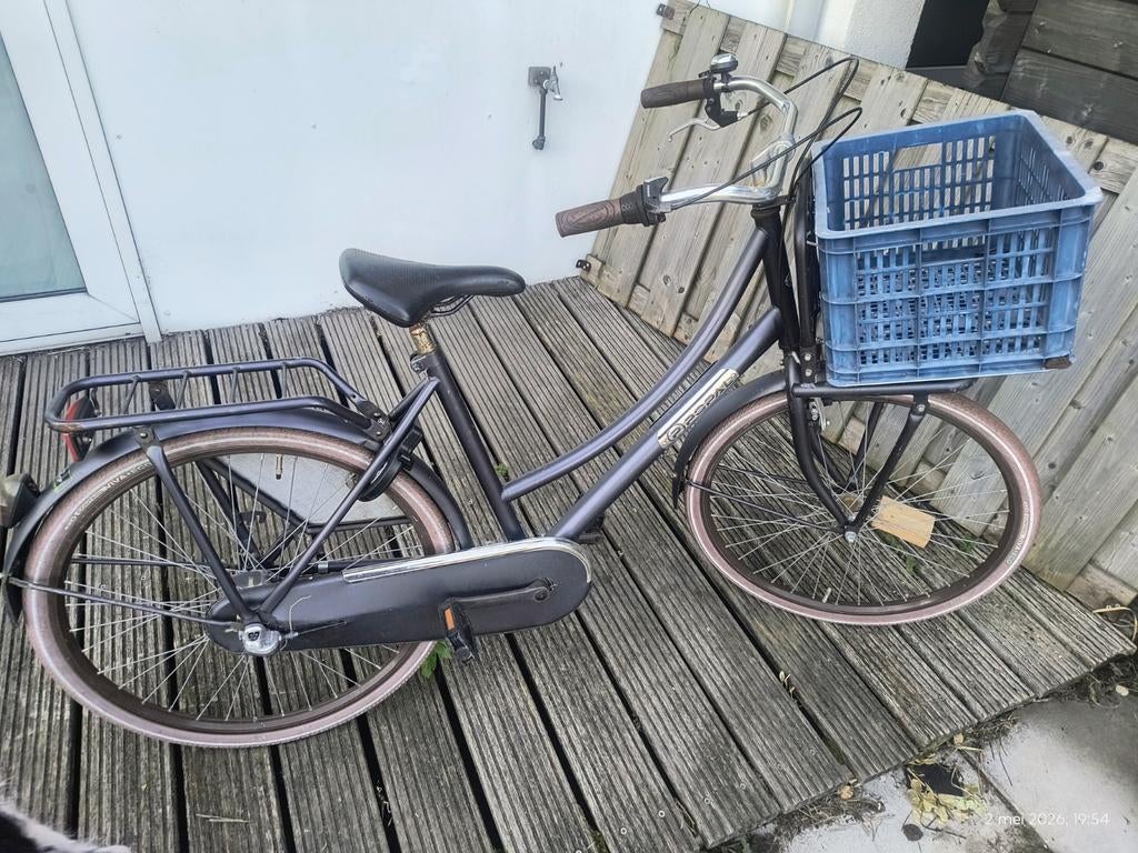 Popal Transportfiets met krat, Fietsen en Brommers, Overige merken, Terugtraprem, Gebruikt, Versnellingen