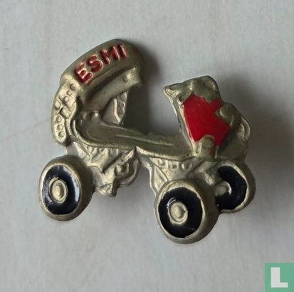 Esmi Broche Blik Rolschaatsen, Verzamelen, Ophalen of Verzenden, Zo goed als nieuw, Merk, Speldje of Pin