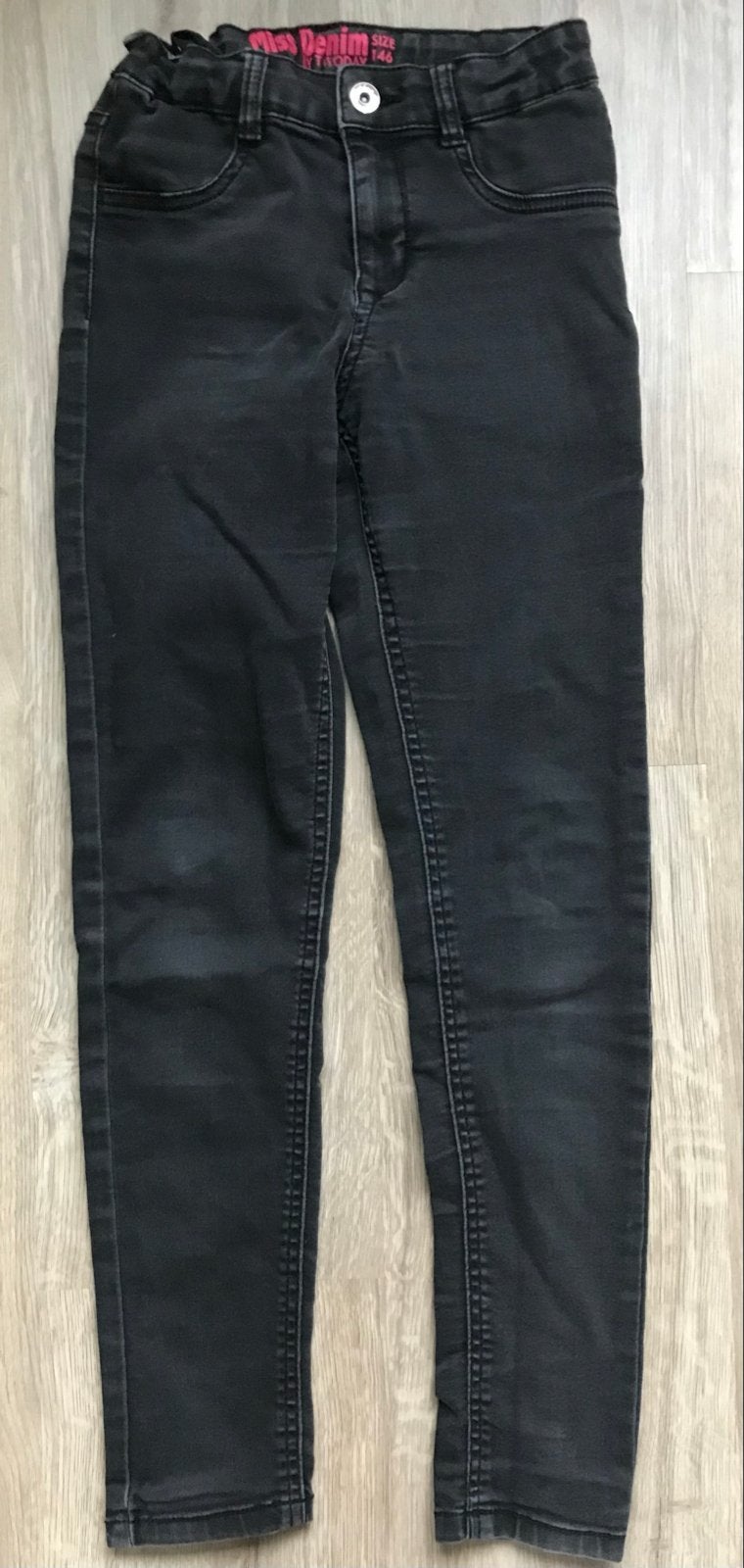 Miss Denim by Tiffanys zwarte jeans maat 146, Ophalen of Verzenden, Zo goed als nieuw, Meisje, Broek