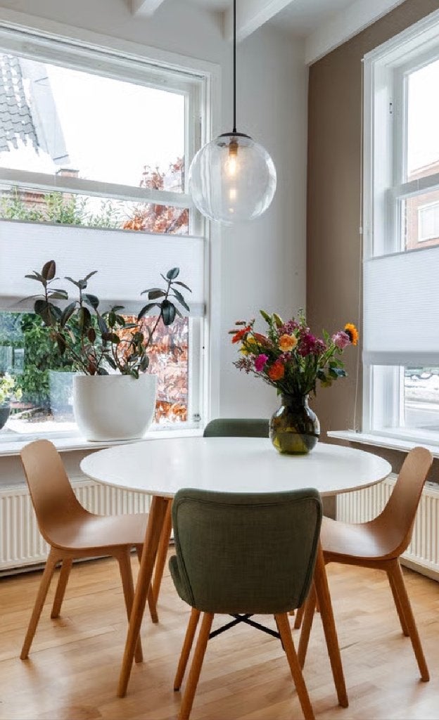 Ronde eettafel, Ophalen, Gebruikt, Rond, Eikenhout