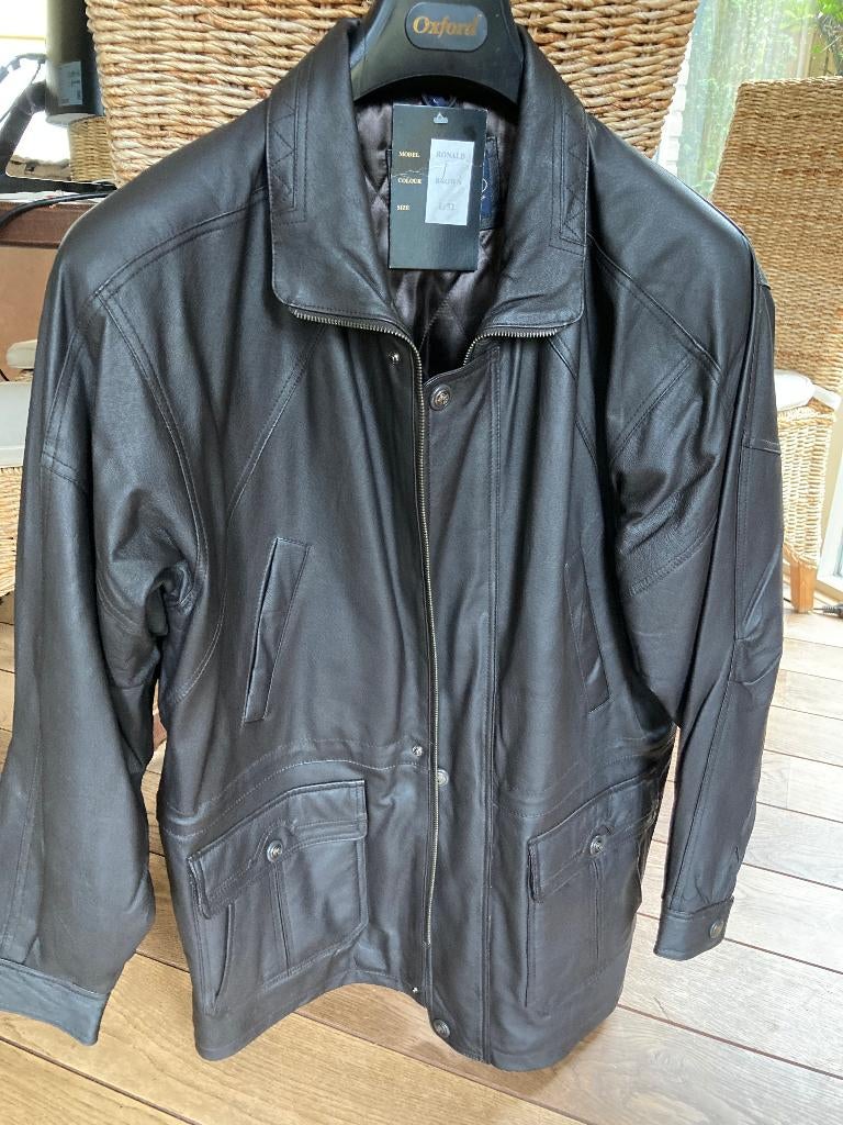 Leren jas ongebruikt, Ophalen of Verzenden, Nieuw, Maat 52/54 (L), Bruin