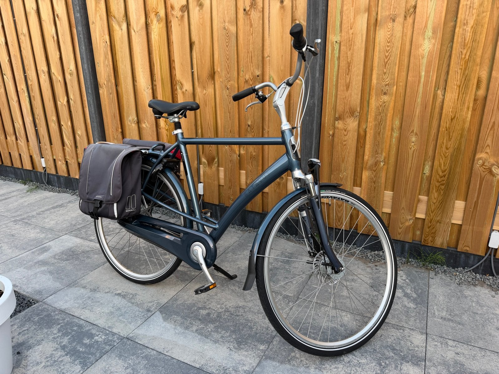 Batavus herenfiets framemaat 65 met tassen, Fietsen en Brommers, Fietsen | Heren | Herenfietsen, Ophalen, Gebruikt, Versnellingen