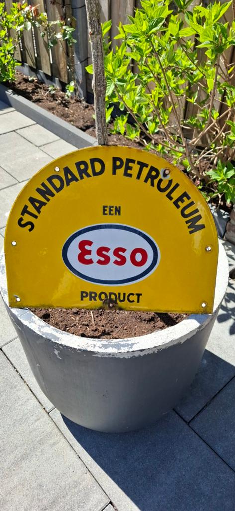 Zeer oud Esso reclamebord - Standard Petroleum, Ophalen of Verzenden, Gebruikt, Reclamebord