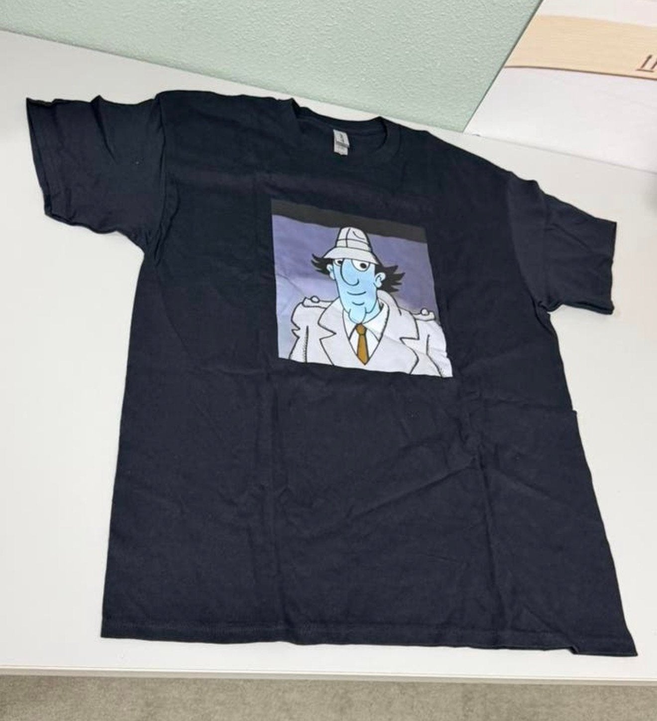 Inspector Gadget T-shirt Zwart Maat L Cartoon Shirt - nieuw, Maat 52/54 (L), Zwart, Nieuw, Ophalen of Verzenden