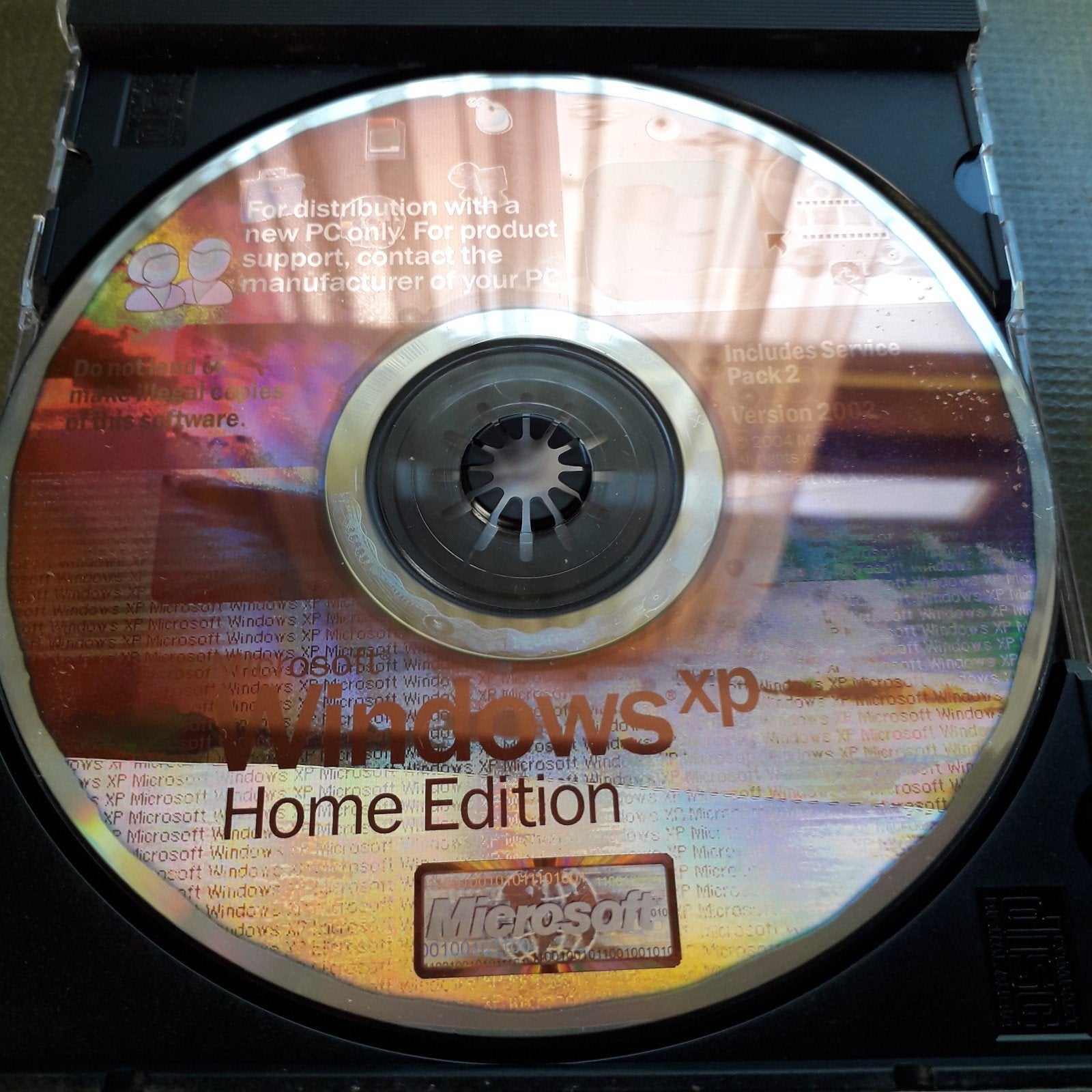 Windows XP Home Edition SP2 (Versie 2002), Ophalen, Gebruikt, Windows