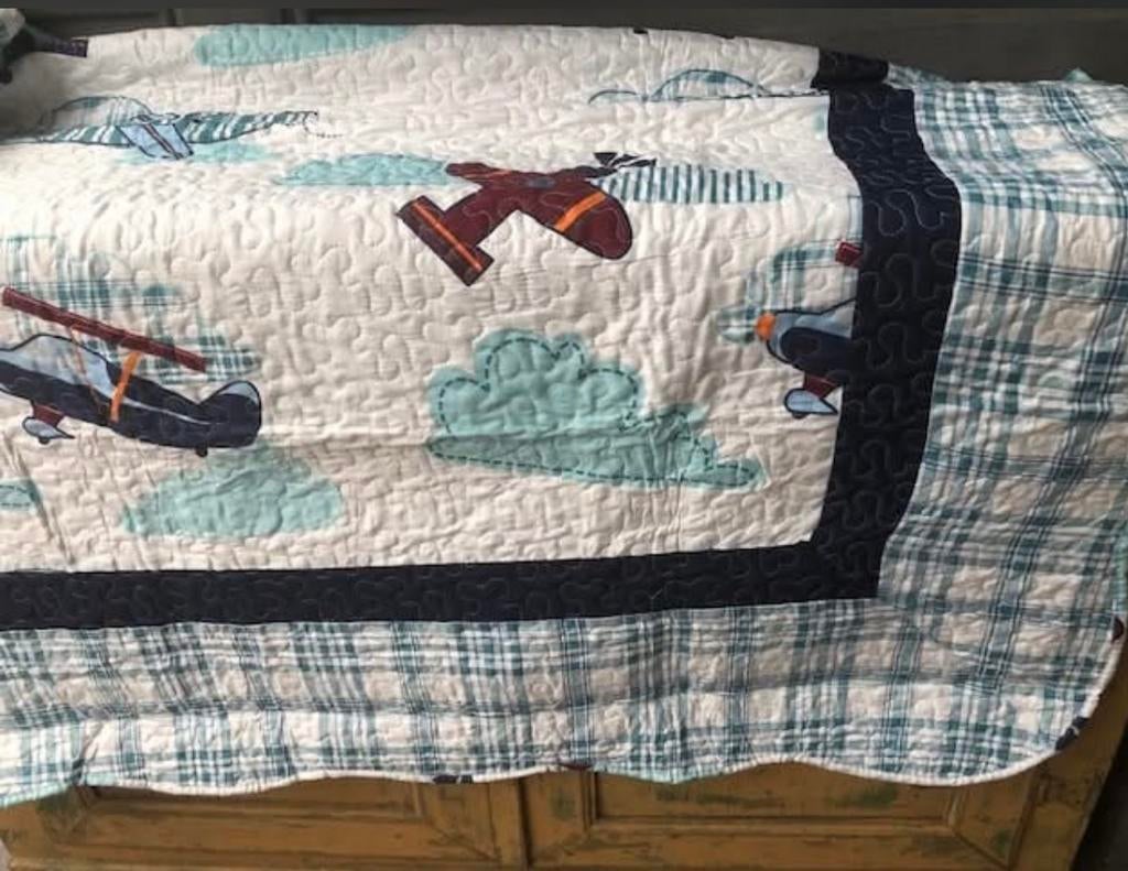 180x260 plaid sprei bedsprei vliegtuigen ruiten clayre & eef, De giesel, Nieuw, Ophalen of Verzenden, Info@clayre-eef.com