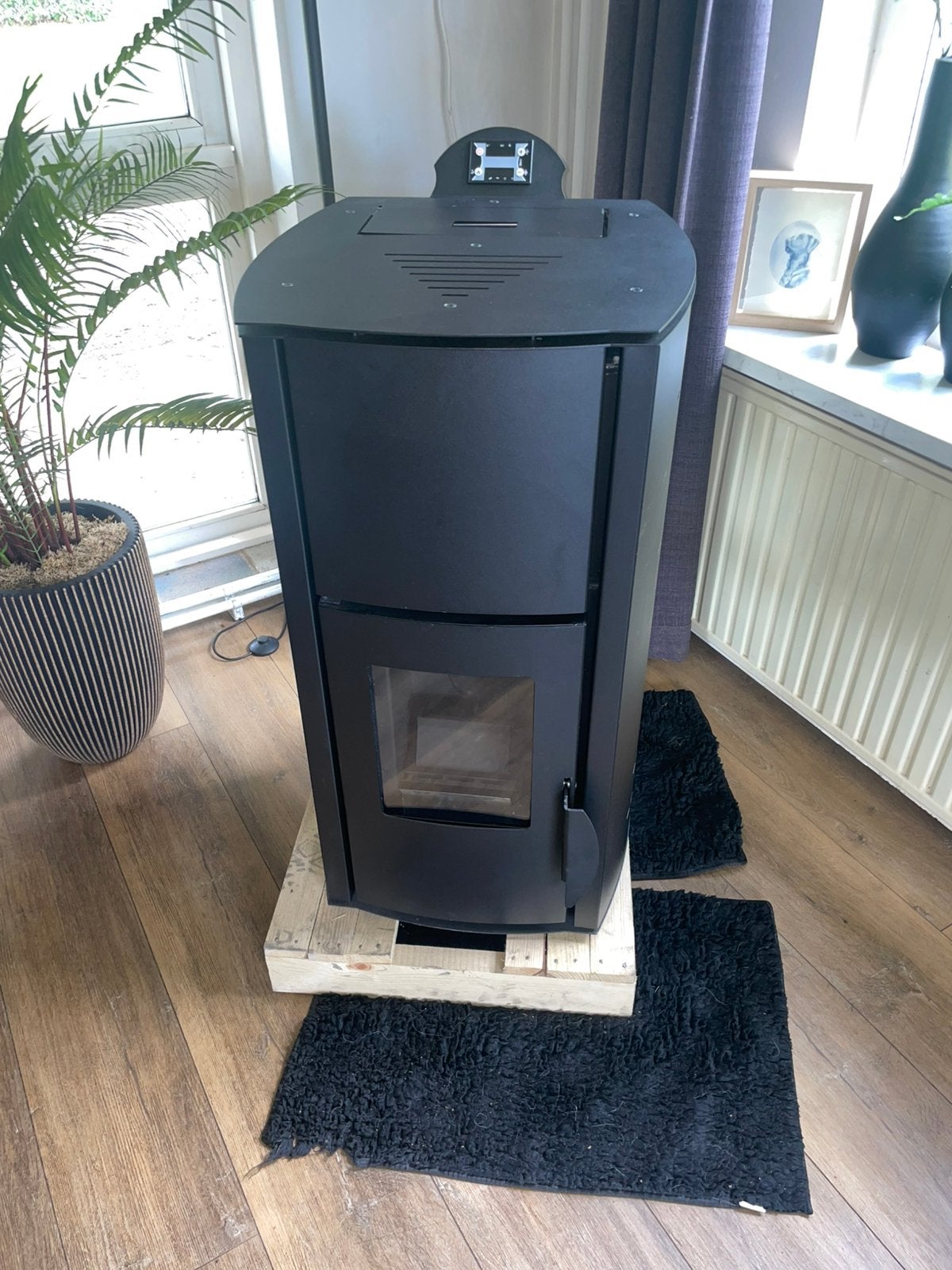 Pelletkachel 13 kW milkuz op cv met WiFi, Nieuw, Ophalen of Verzenden, Pelletkachel, Vrijstaand