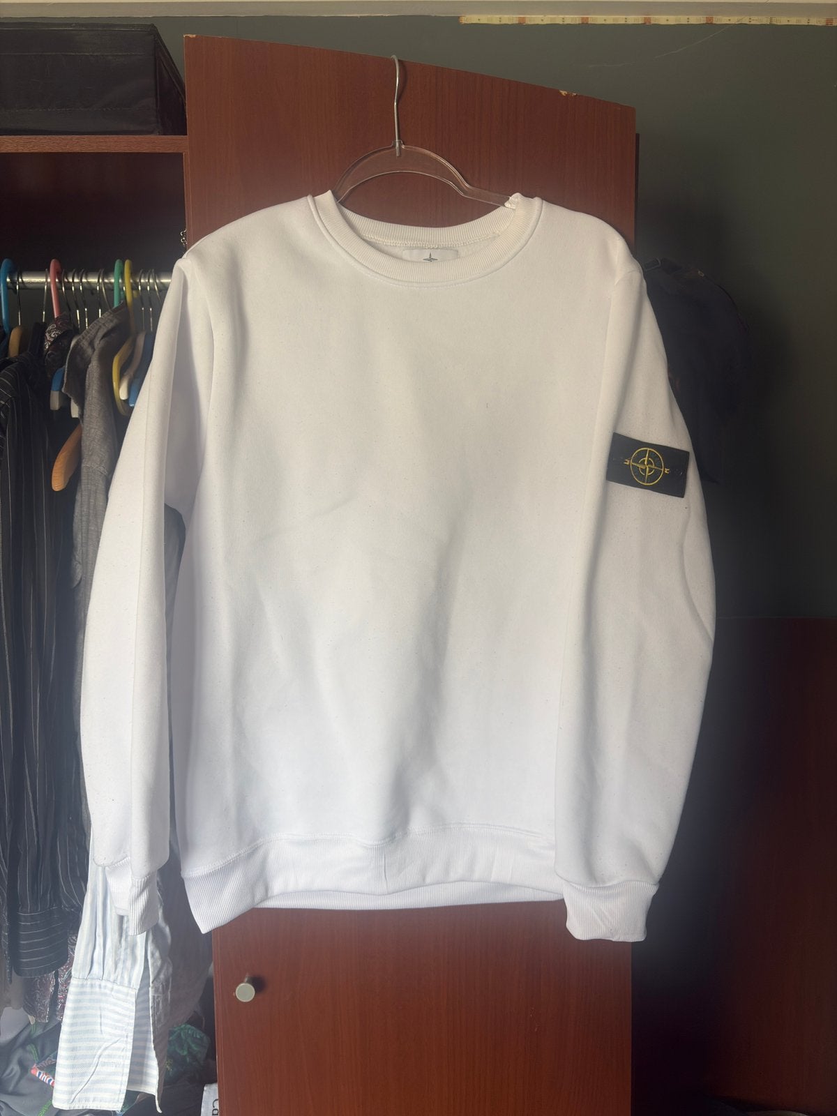 Stone island trui M, Ophalen of Verzenden, Zo goed als nieuw, Maat 48/50 (M), Wit