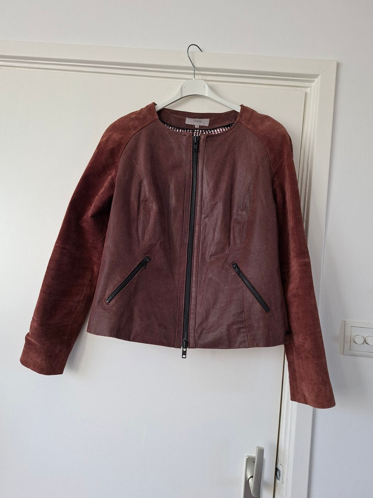Nieuw Leren Jasje Maat 44 (valt als 38/40), Ophalen, Nieuw, Maat 38/40 (M), Rood