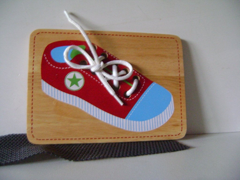 Leuk plankje om te leren veters te strikken 17x12cm, Ophalen of Verzenden, Nieuw