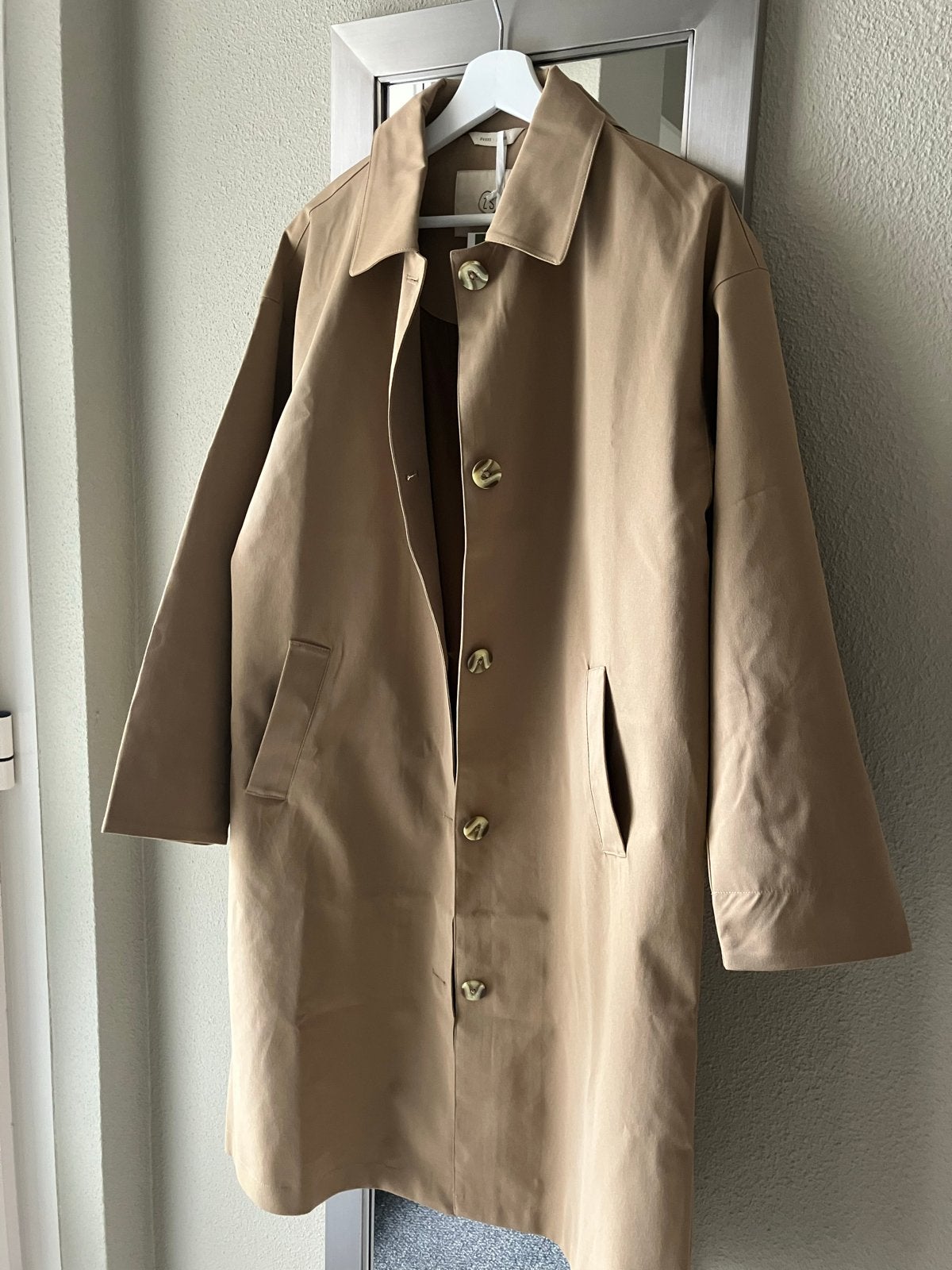 Lange Parka Jas - Camel - Maat M - Zusss, Kleding | Dames, Jassen | Winter, Ophalen of Verzenden, Nieuw, Maat 38/40 (M), Beige