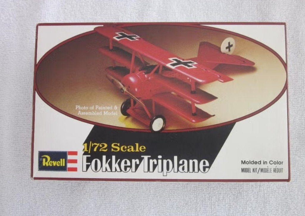 Revell Fokker Triplane schaal 1:72 ongebouwd 1978., Hobby en Vrije tijd, Modelbouw | Vliegtuigen en Helikopters, 1:72 tot 1:144