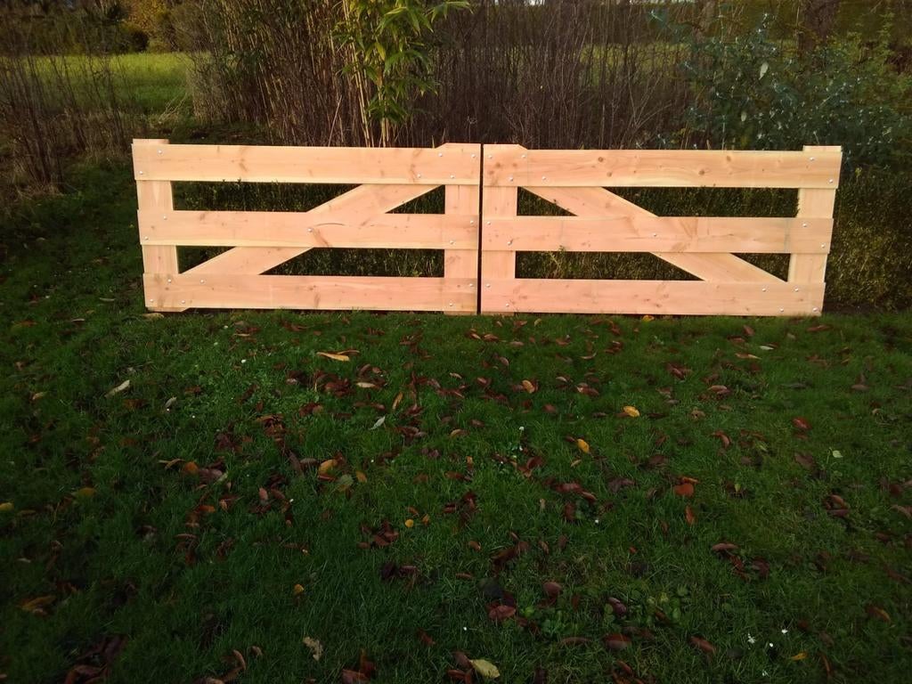 Nieuw Douglas landhek 4 meter breed, Ophalen, Nieuw, Hout