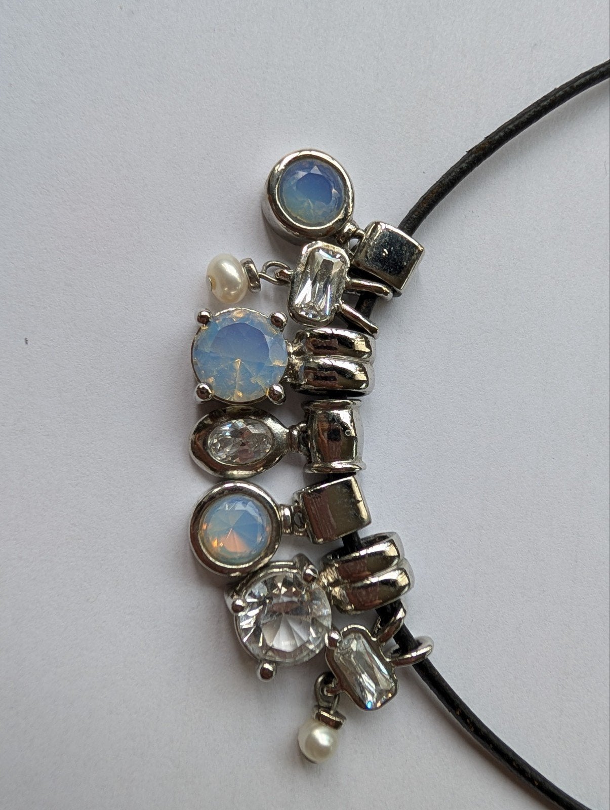 Leuke ketting, Sieraden, Tassen en Uiterlijk, Kettingen, Ophalen, Zo goed als nieuw, Blauw, Overige materialen