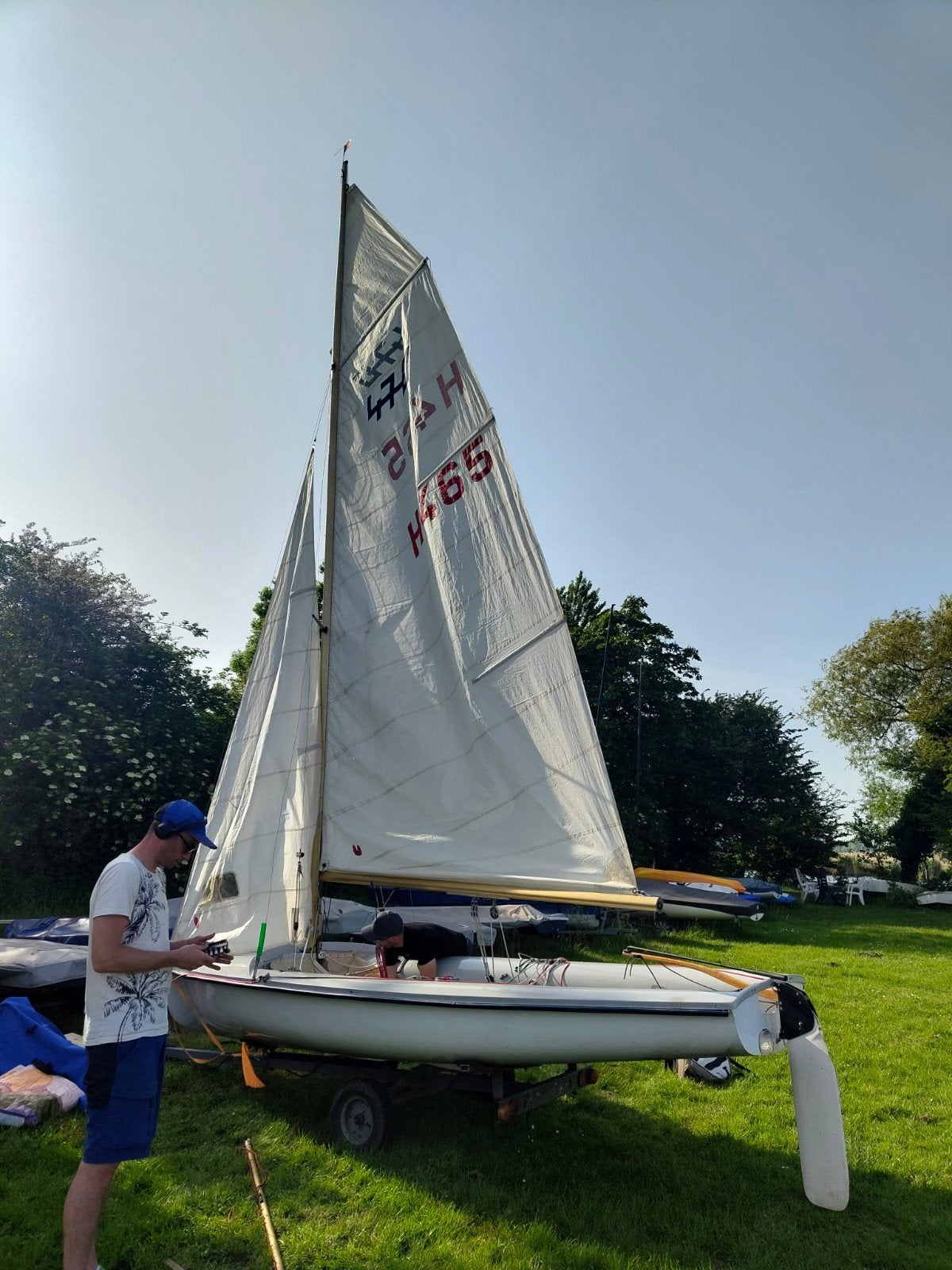 470 zeilboot met trailer, Ophalen