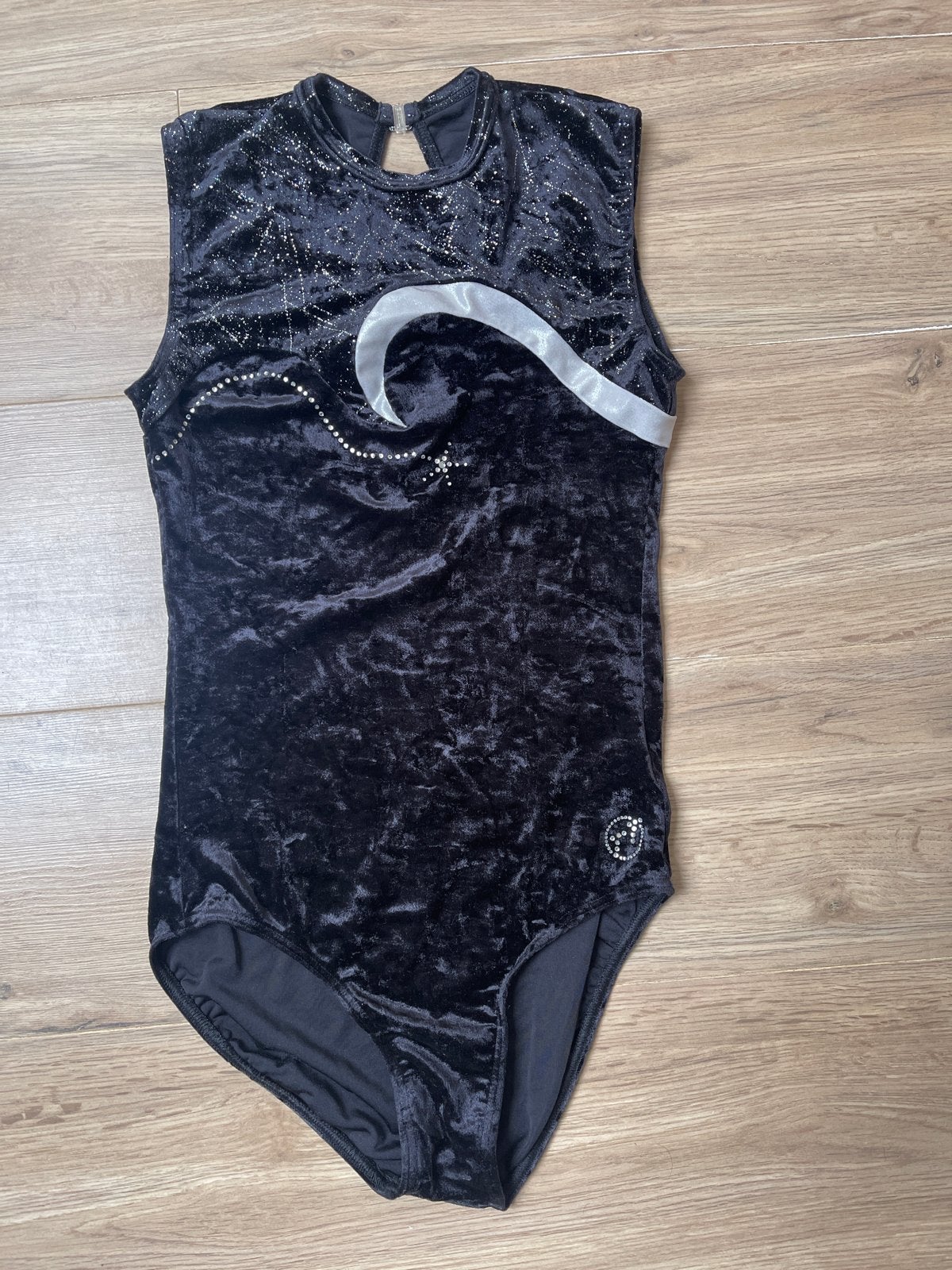Zwart Turnpakje met Glitter en Maanmotief, Maat 38/40 (M), Zwart, Ophalen of Verzenden, Fitness of Aerobics