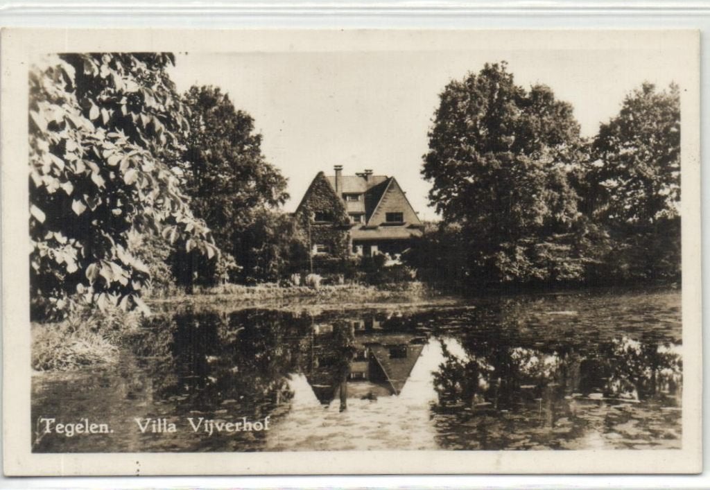x28051 tegelen villa vijverhof, Verzamelen, Ansichtkaarten | Nederland, Verzenden, Voor 1920, Noord-Brabant