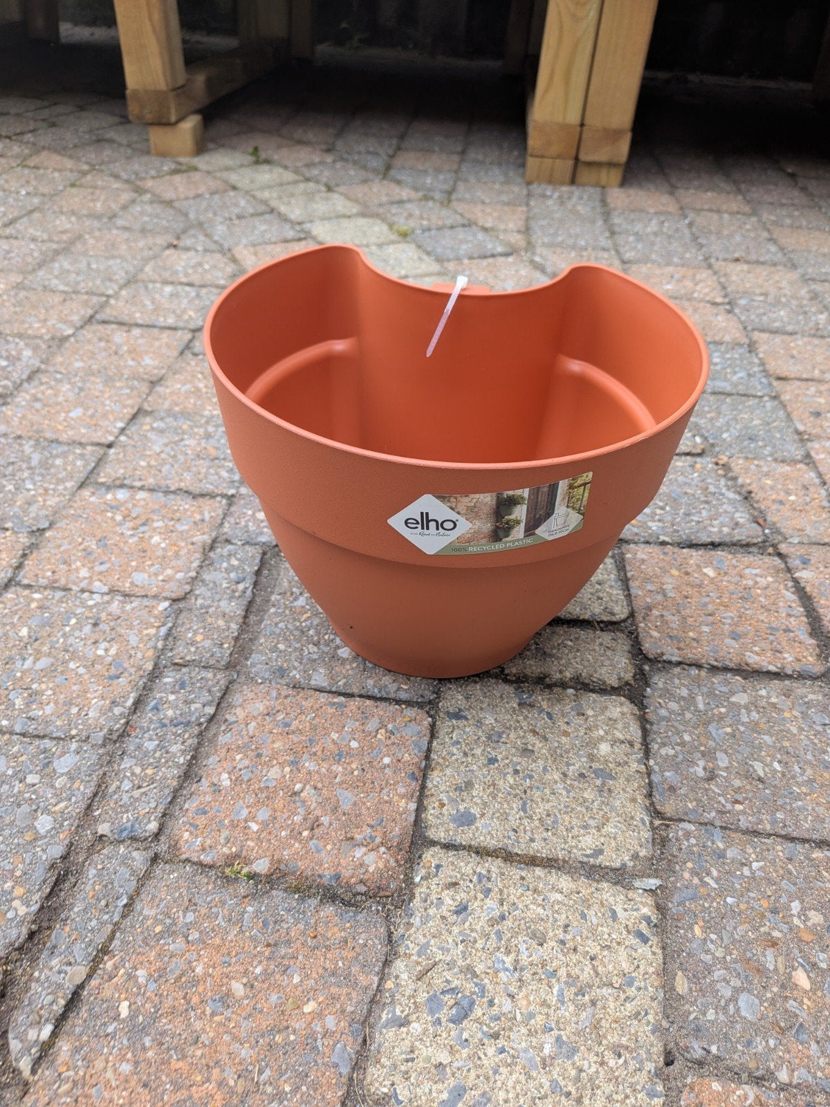 Nieuwe Elho Vibia Campana regenpijpbak 22 cm – terra, Kunststof, Minder dan 30 cm, Rond, Nieuw