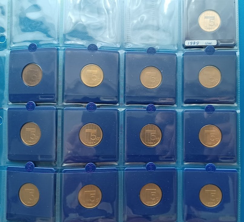 Lot van 13 stuivers Beatrix - 13 x 5 cent 1989-2001 UNC, Verzenden, Koningin Beatrix, Setje