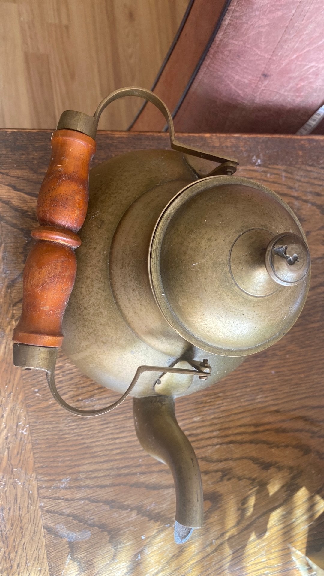 Vintage Indiase messing theepot – decoratief – 28 cm, Ophalen, Brons