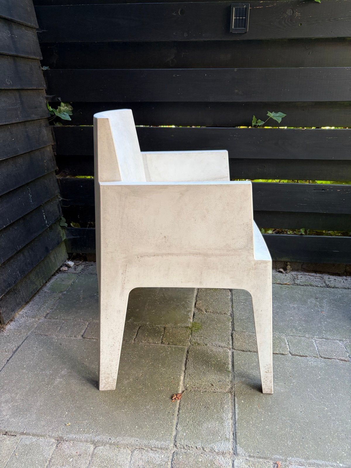 Witte kunststof tuinstoelen 6 stuks, Ophalen, Kunststof, Gebruikt, Wit
