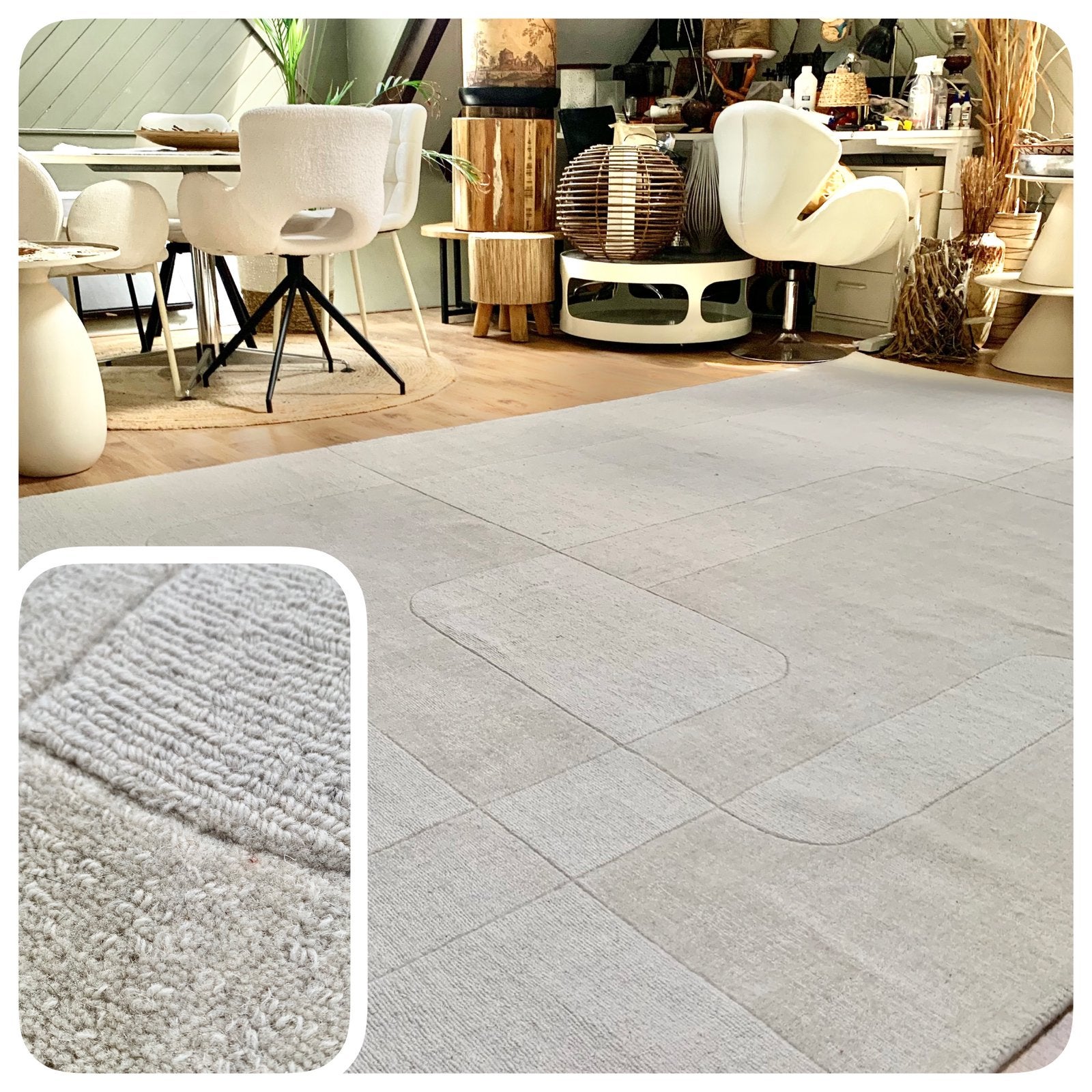 Giselle xxl - wol beige vloerkleed - fotoshoot, Ophalen, Beige, 200 cm of meer, Zo goed als nieuw