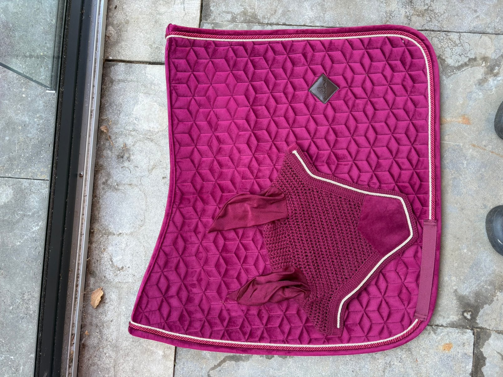 Kentucky fuchsia set, Full (L), Dressuurdekje, Ophalen of Verzenden, Zo goed als nieuw