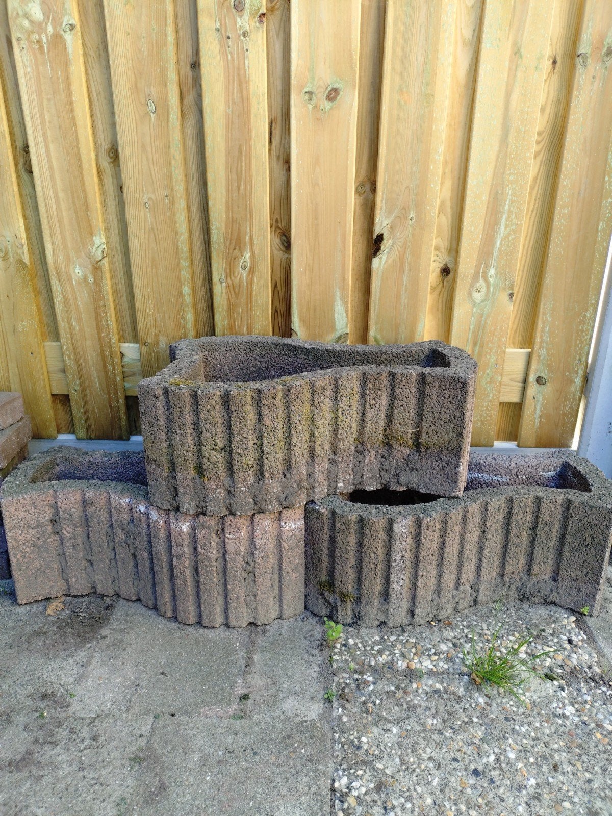 3 Grote, zeer zware bloembakken - Gratis af te halen, Tuin en Terras, Ophalen, Steen, Gebruikt, Tuin