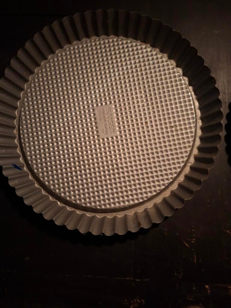 2 ongebruikte vlaai bakblikken, Overige typen, Zilver, Ophalen of Verzenden, Zo goed als nieuw
