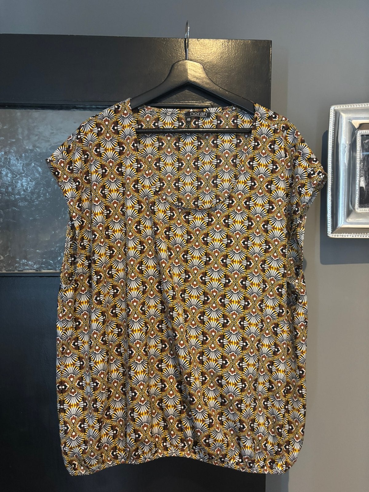 Norah top maat 48, Bruin, Maat 46/48 (XL) of groter, Ophalen of Verzenden, Zo goed als nieuw