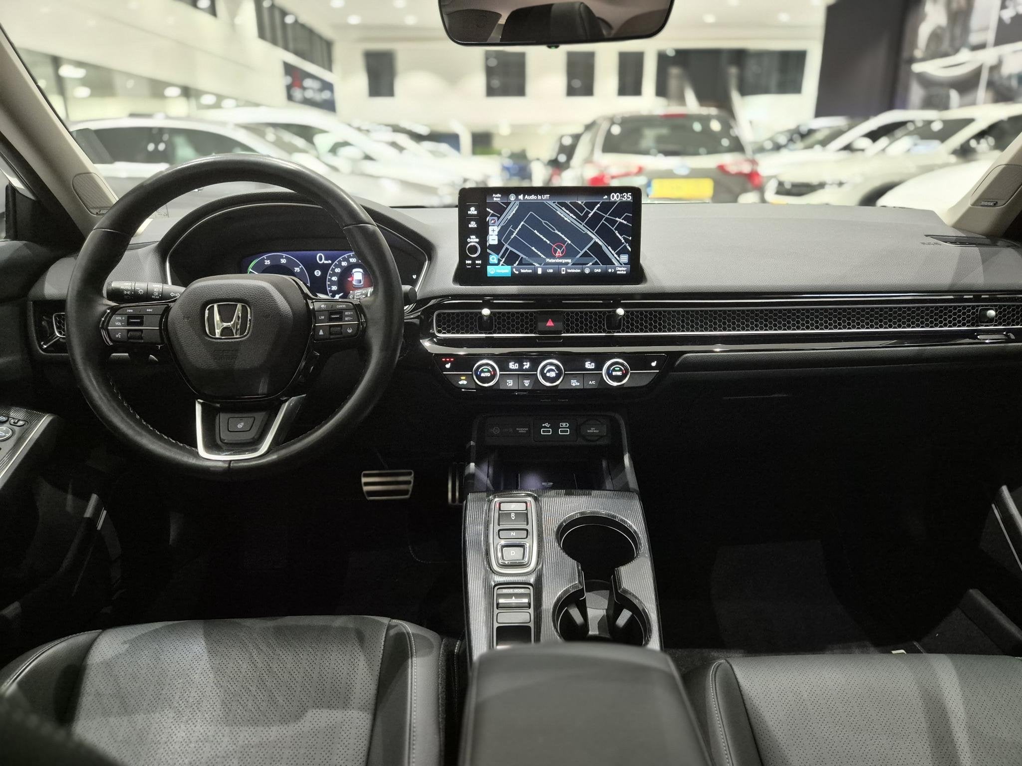 Honda Civic 2.0 e:HEV Advance | Navigatie | Camera | Stoelve, Auto's, Honda, Gebruikt, Wit, Bedrijf, 1433 kg
