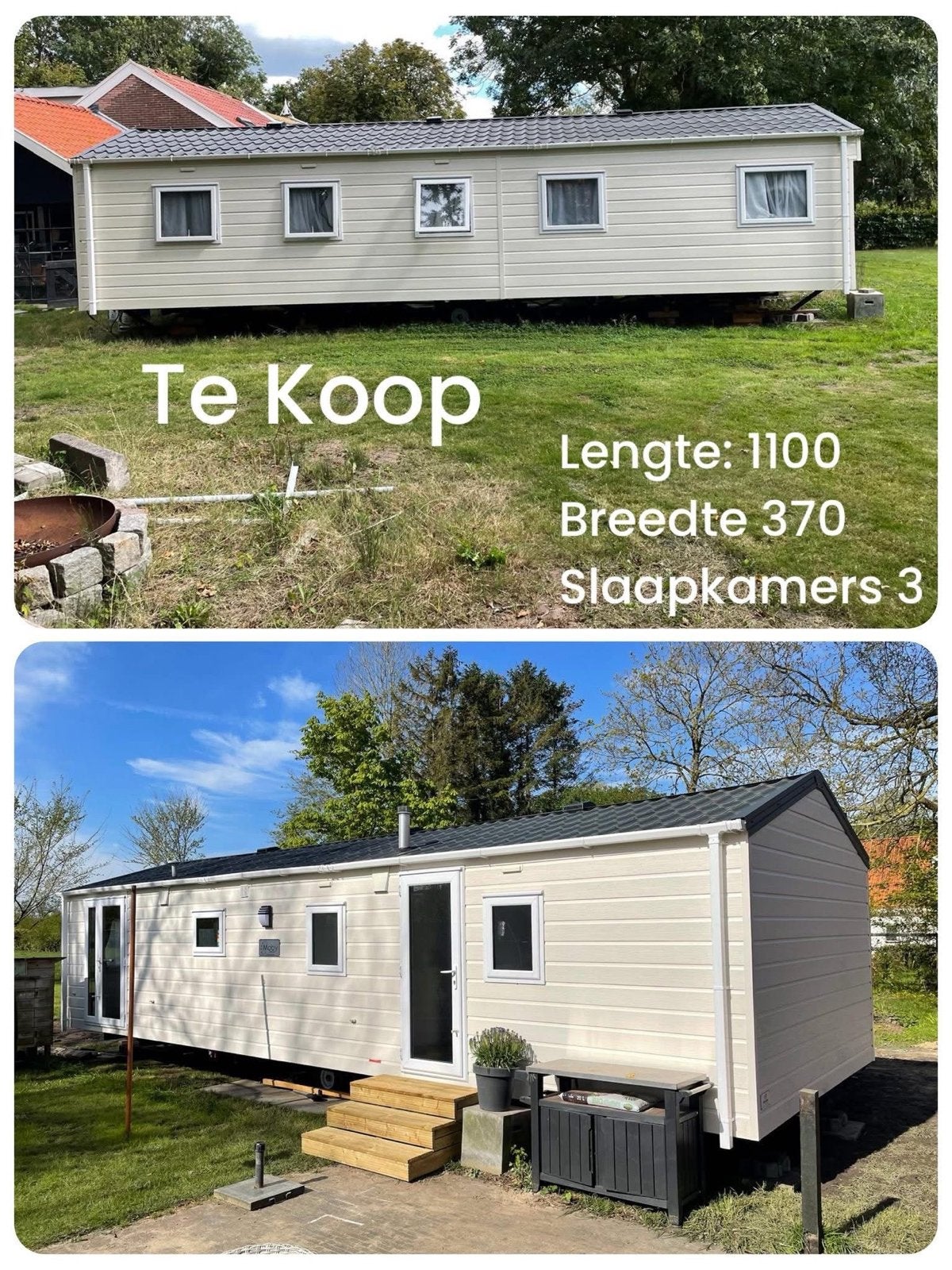 Zo goed als nieuwe stacaravan / chalet met 3 slaapkamers, Tot en met 6