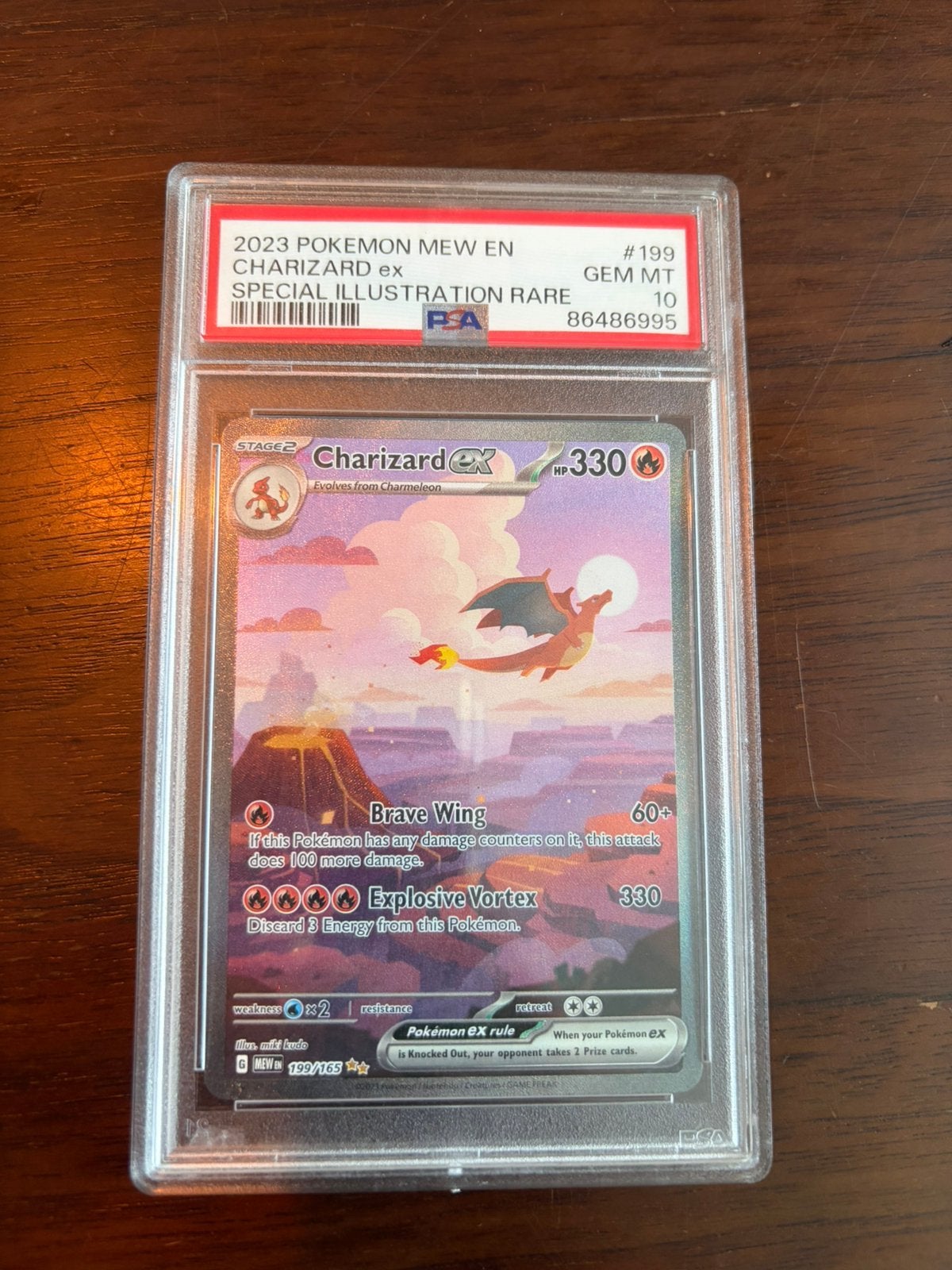 Pokémon Charizard ex 199/165 PSA 10 GEM MT – Pokémon 151, Ophalen of Verzenden, Nieuw